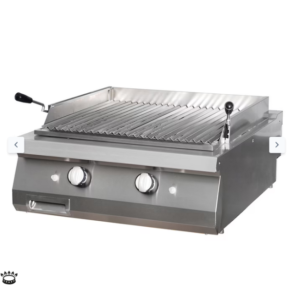  Ψησταριά από πέτρα λάβας Premium - αέριο - διπλή μονάδα - 90cm βάθος